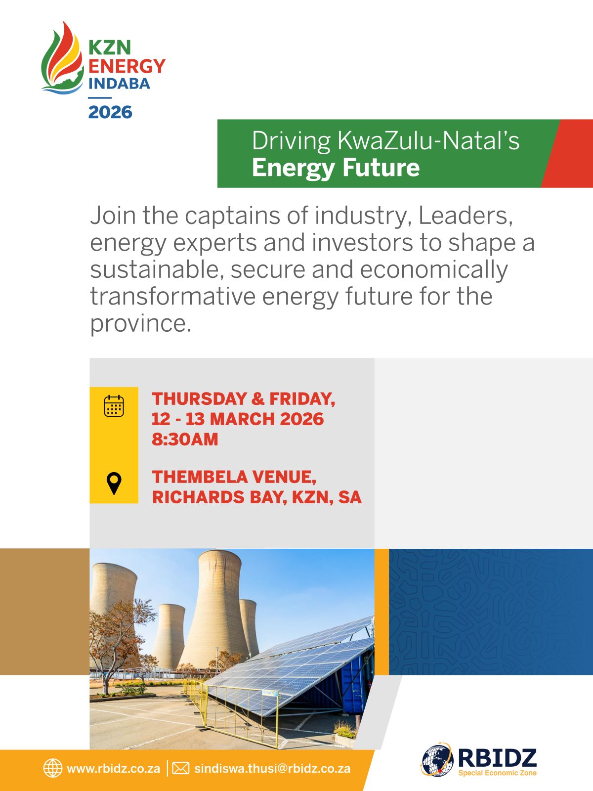 KZN Energy Indaba Social Media RBIDZ Poster Three Options 31